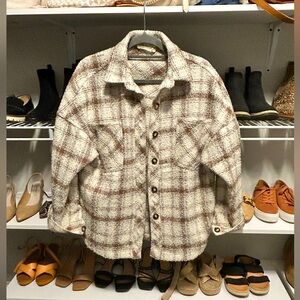 Women’s Millibon Plaid Button Up Shacket